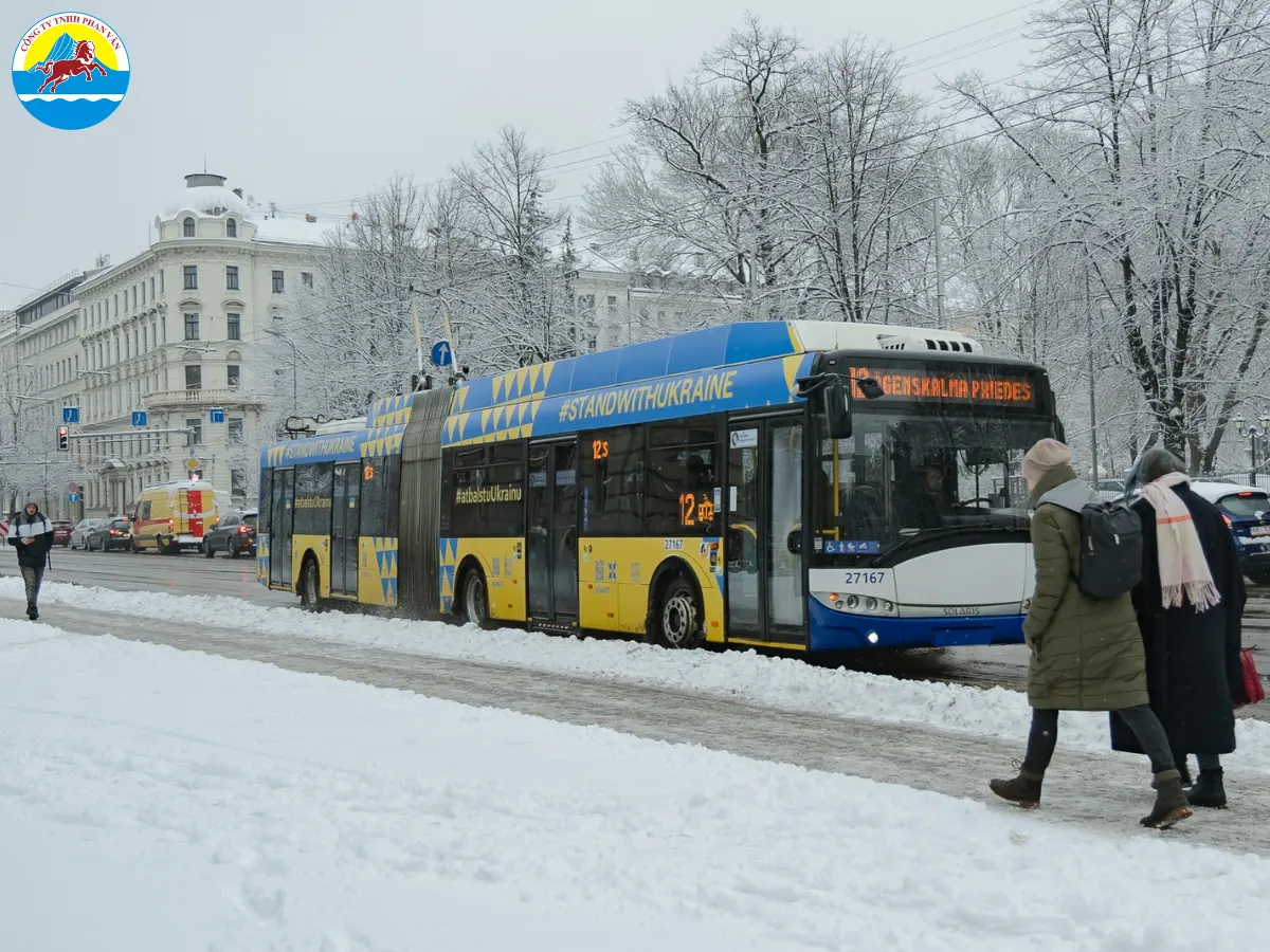 Bạn có thể đi xe buýt, xe điện hay trolleybus