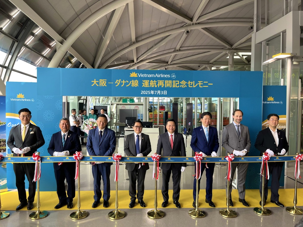 Vietnam Airlines chào mừng đường bay Đà Nẵng đến Osaka (Nhật Bản)