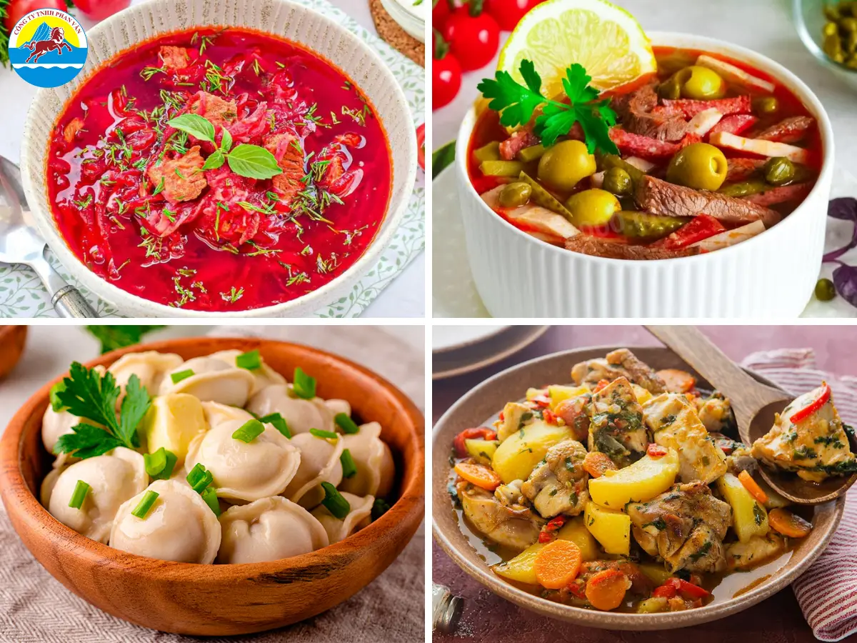Ẩm thực mùa lạnh ở Nga xoay quanh những món ăn nóng hổi, giàu năng lượng.