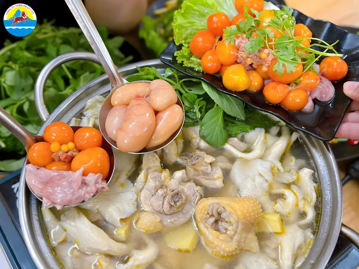 Lẩu gà lá é Đà Lạt