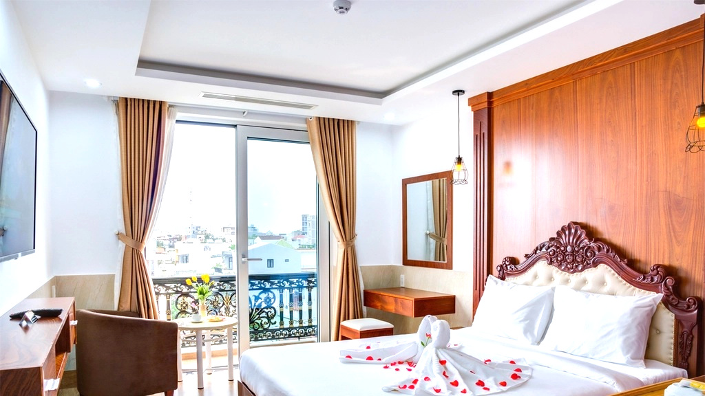 Phòng ngủ tại khách sạn Phan Văn