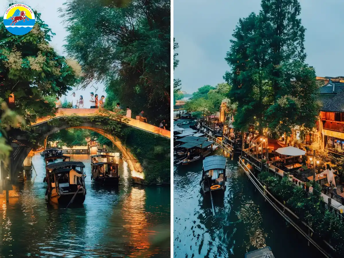 Ngắm toàn cảnh cổ trấn và check-in Cầu Thủy Mặc