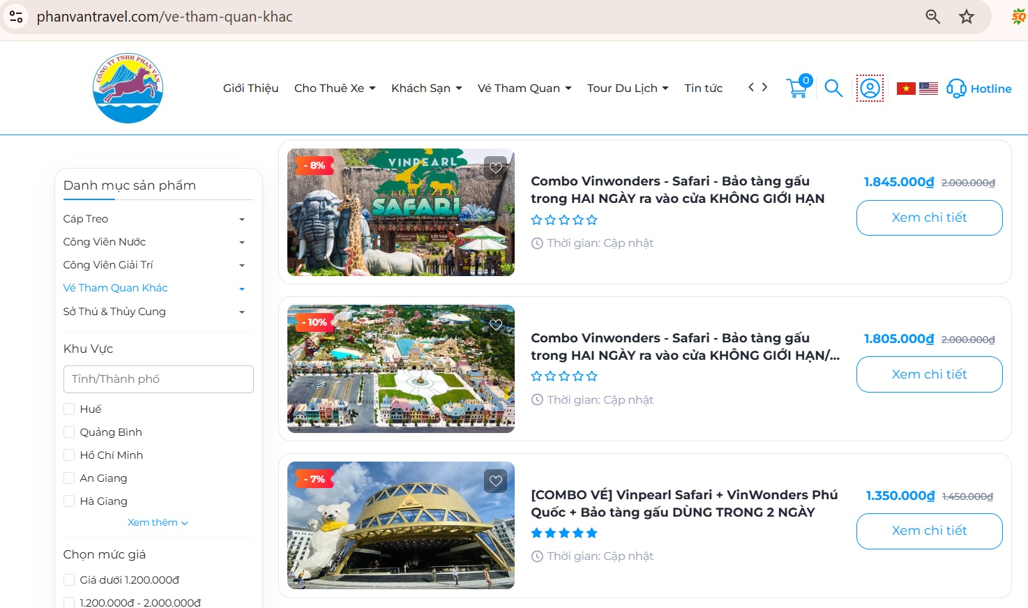 Giá vé tham quan tại Phan Văn phù hợp với nhiều đối tượng khác nhau