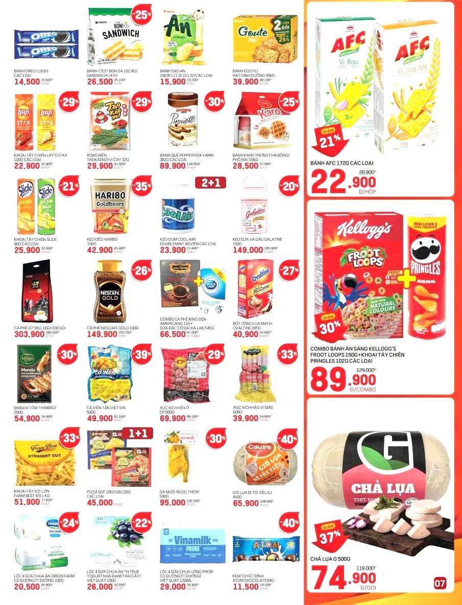 Các sản phẩm ăn uống Lotte Mart