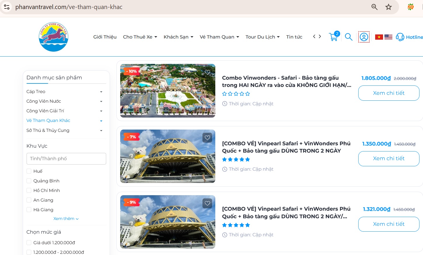 Săn vé tham quan thông qua chương trình giảm giá