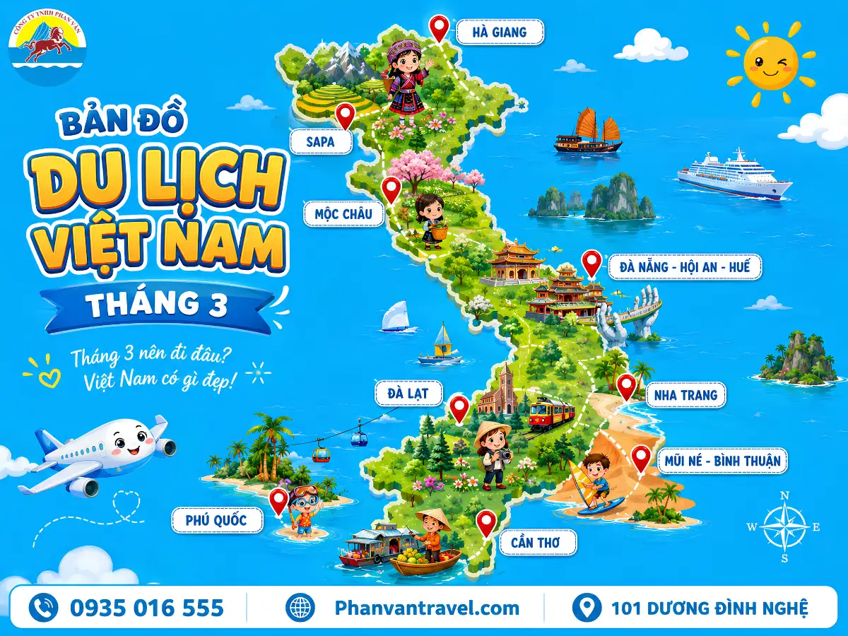 tháng 3 nên đi du lịch ở đâu