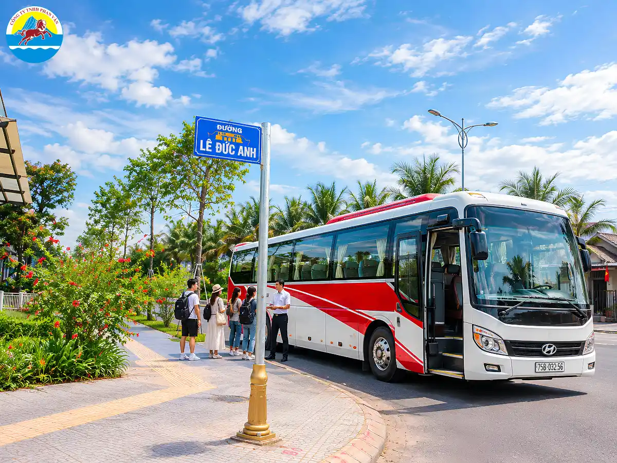 Xe 29 chỗ Phan Văn Travel chờ đón khách
