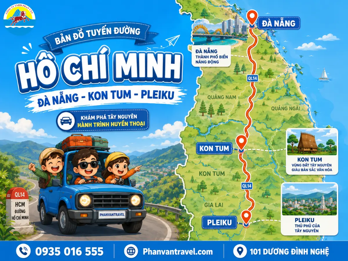 thuê xe Đà Nẵng đi Pleiku