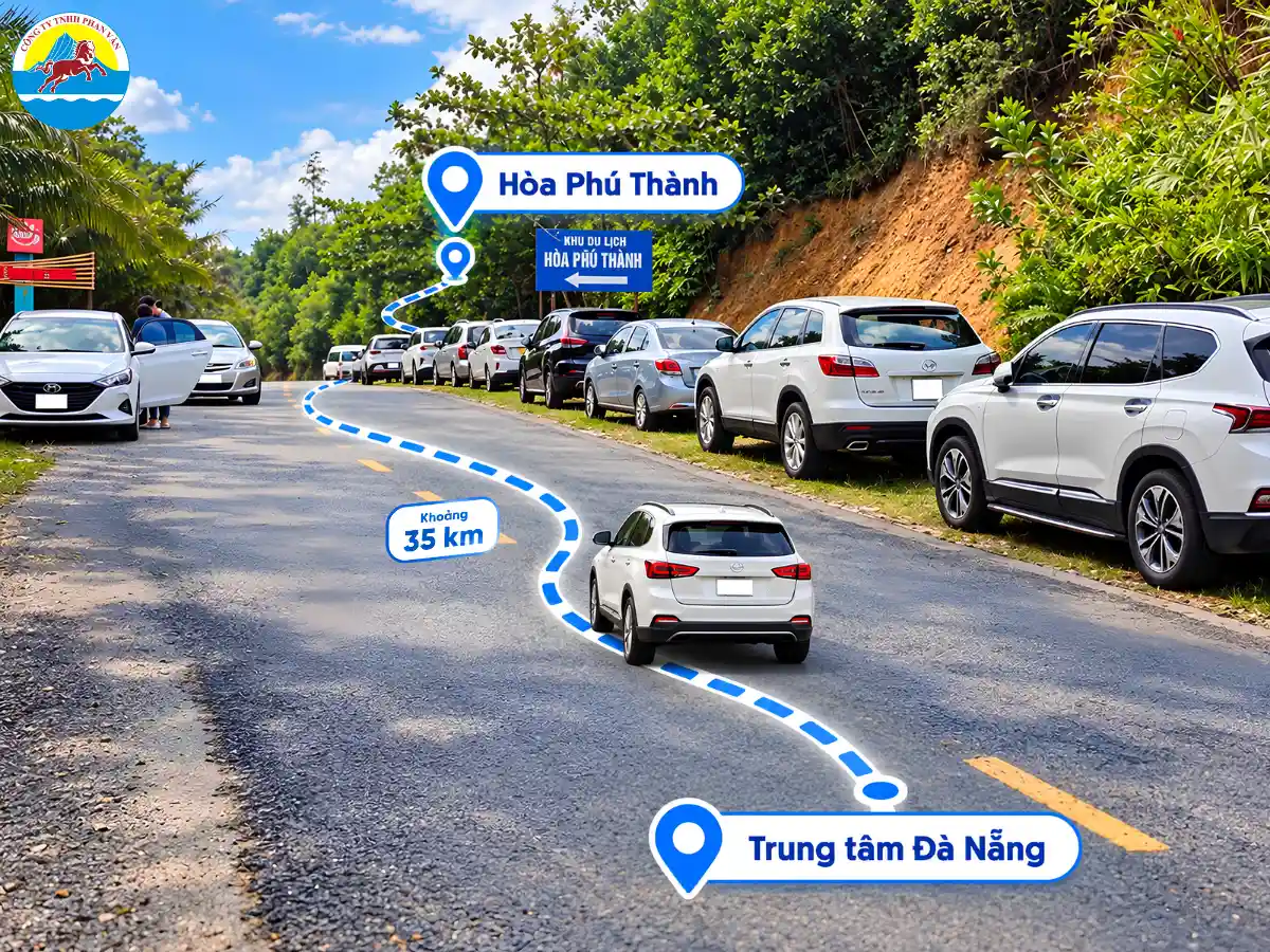 Tuyến đường từ Đà Nẵng đến Hòa Phú Thành