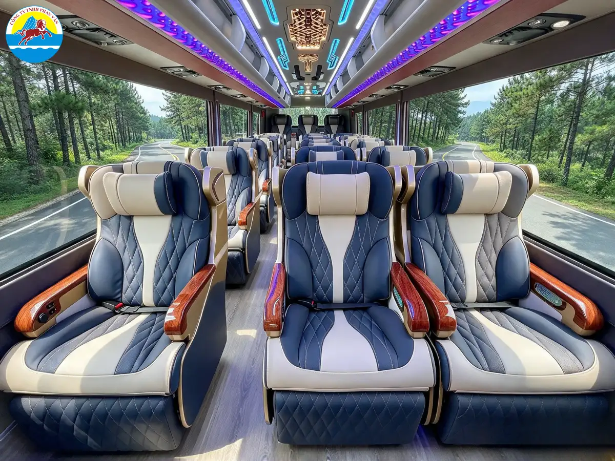 thuê xe limousine 16 chỗ Đà Nẵng đi Măng Đen