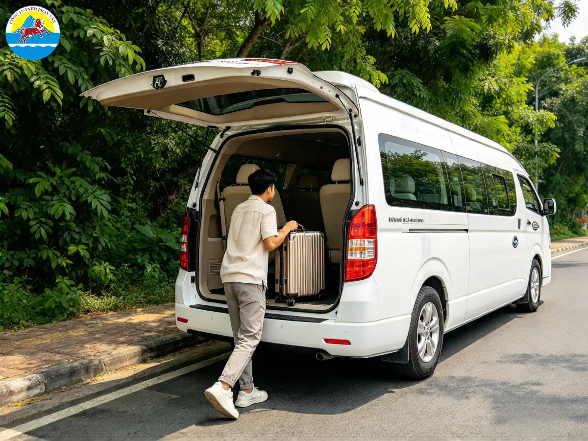 Limousine 19 chỗ phù hợp đoàn 12 đến 16 người đi Măng Đen