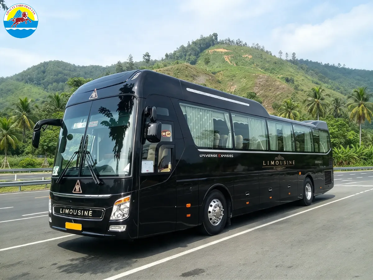Xe limousine 29 chỗ chở khách đến Lào