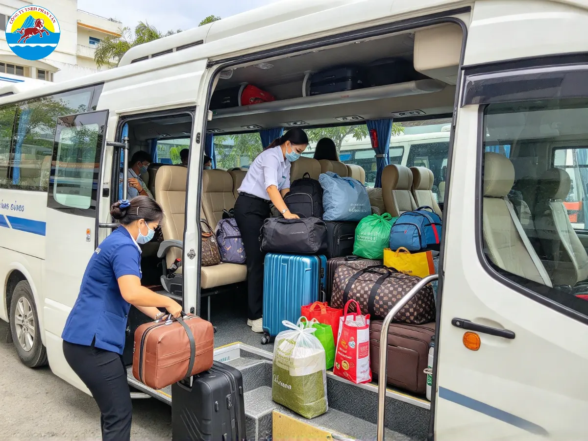 thuê xe limousine 29 chỗ Đà Nẵng đi Lào