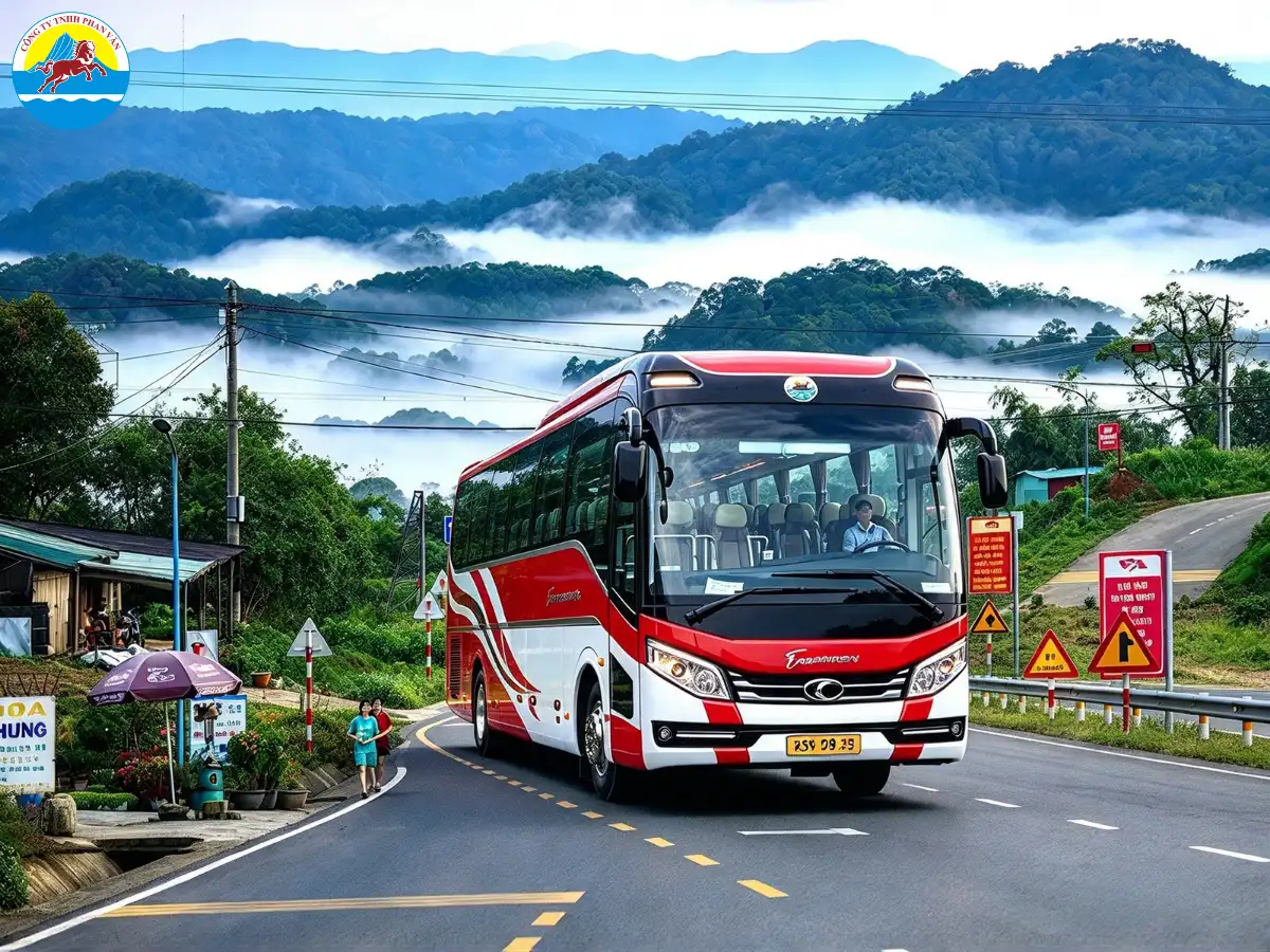 thuê xe limousine 29 chỗ Đà Nẵng đi Măng Đen