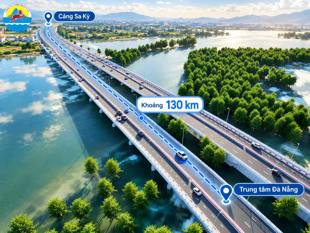 Tuyến đường Đà Nẵng đến cảng Sa Kỳ