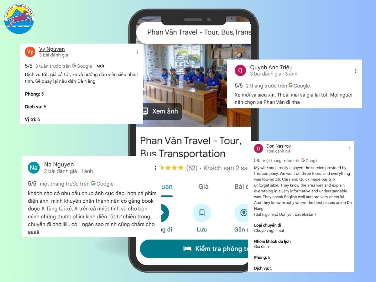 Đánh giá tích cực của khách hàng về Phan Văn Travel