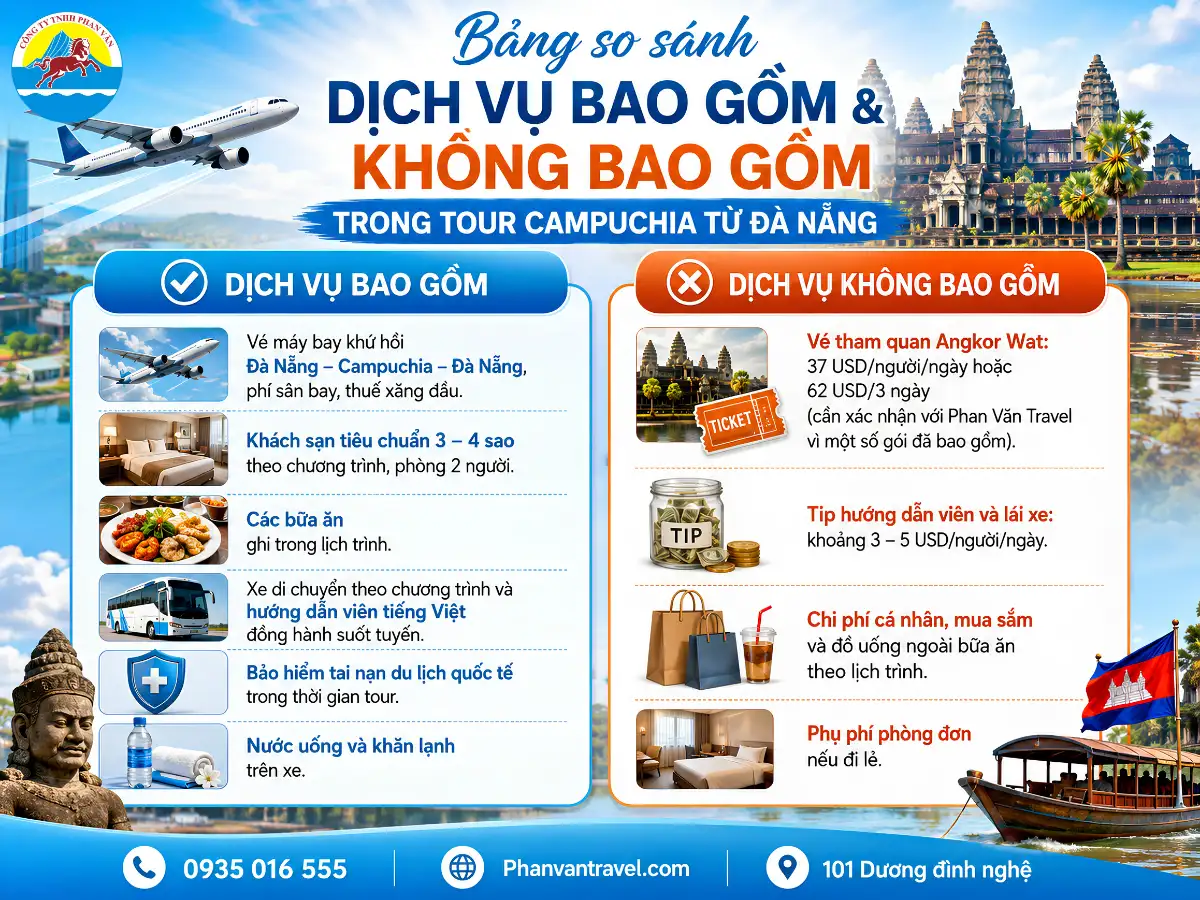 tour Campuchia từ Đà Nẵng