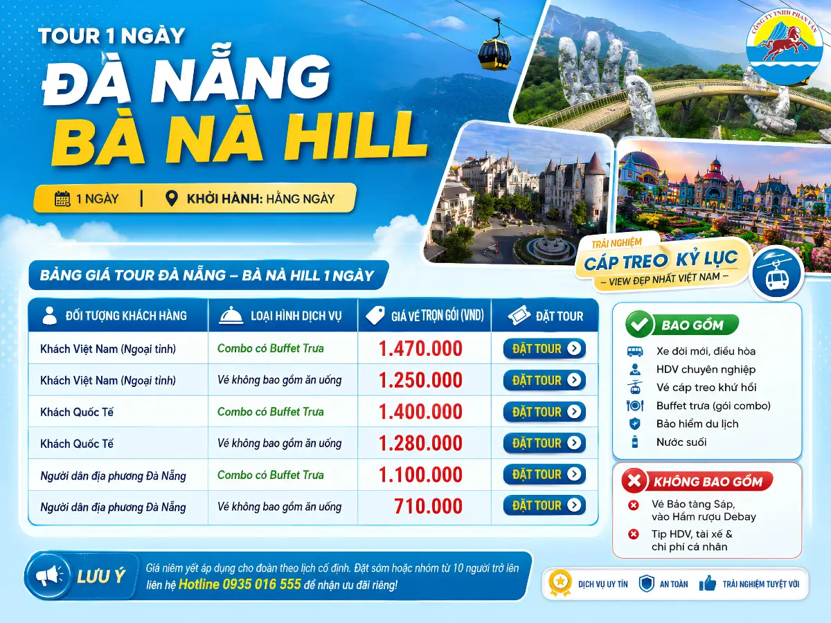 tour Đà Nẵng Bà Nà Hill 1 ngày