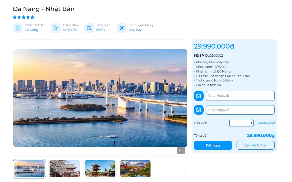 Tour Đà Nẵng - Nhật Bản Phan Văn Travel
