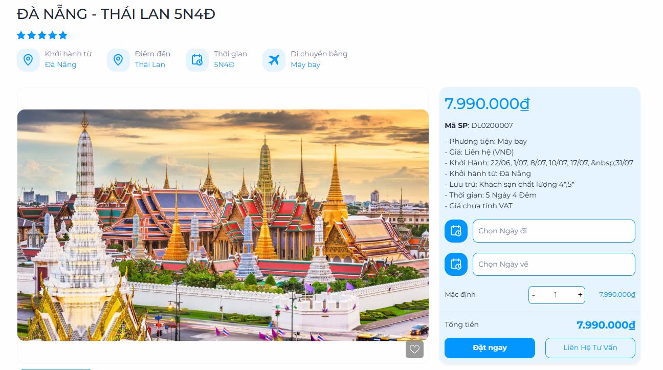 Tour du lịch Thái Lan tại Phan Văn Travel