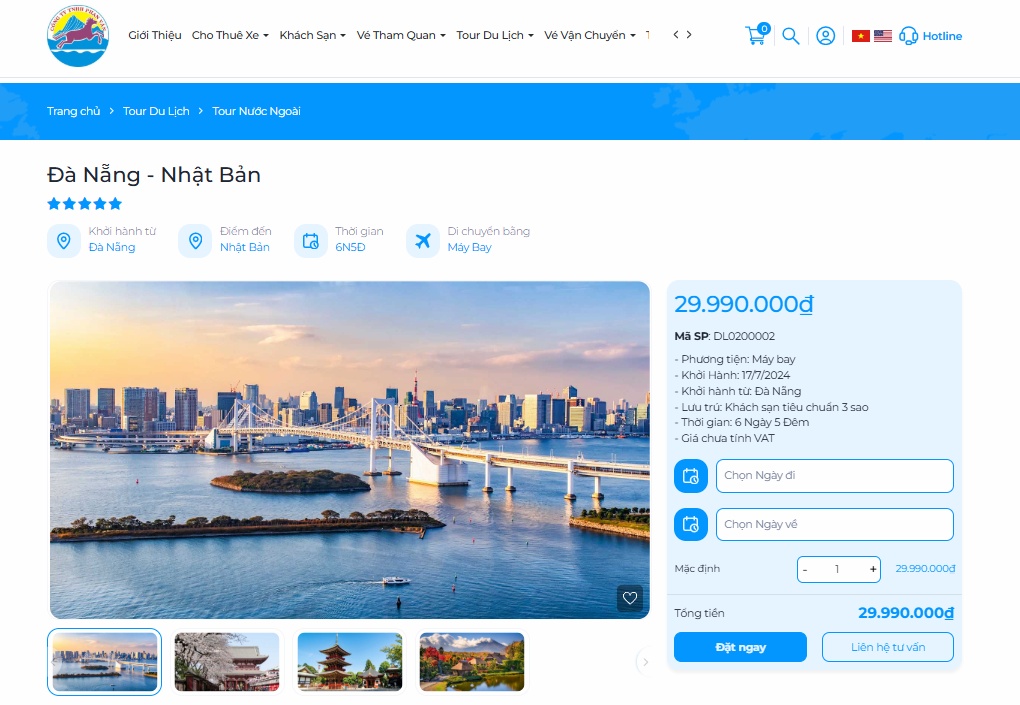 Tour Đà Nẵng - Nhật Bản 6N5Đ của Phan Văn Travel
