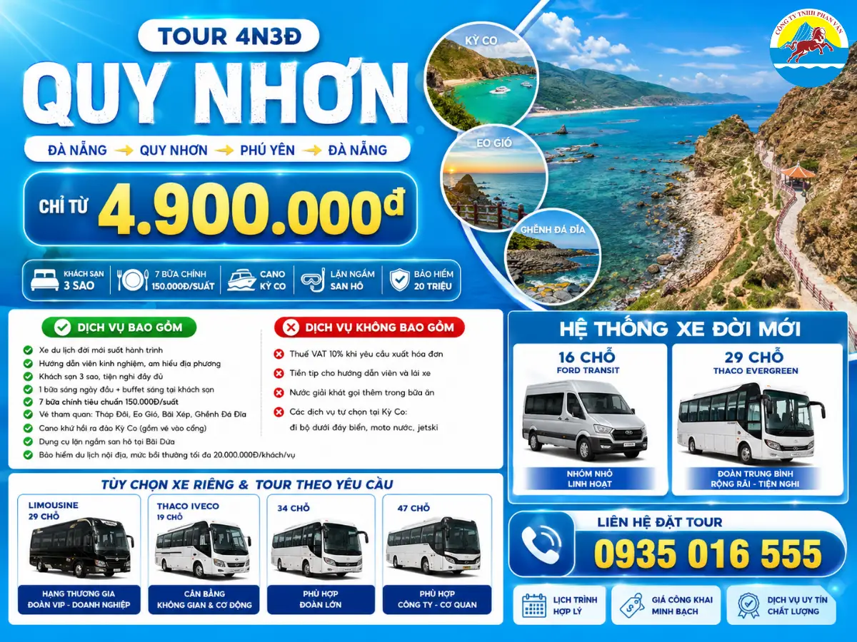 tour Quy Nhơn từ Đà Nẵng