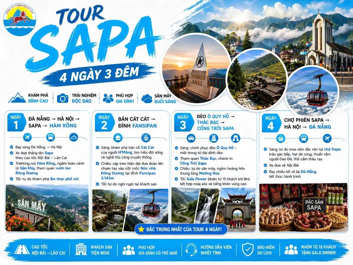 tour Sapa từ Đà Nẵng