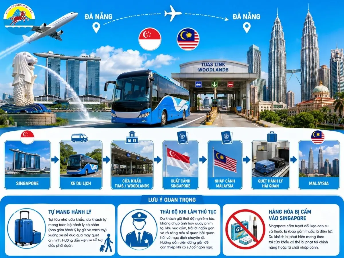 tour Singapore Malaysia từ Đà Nẵng