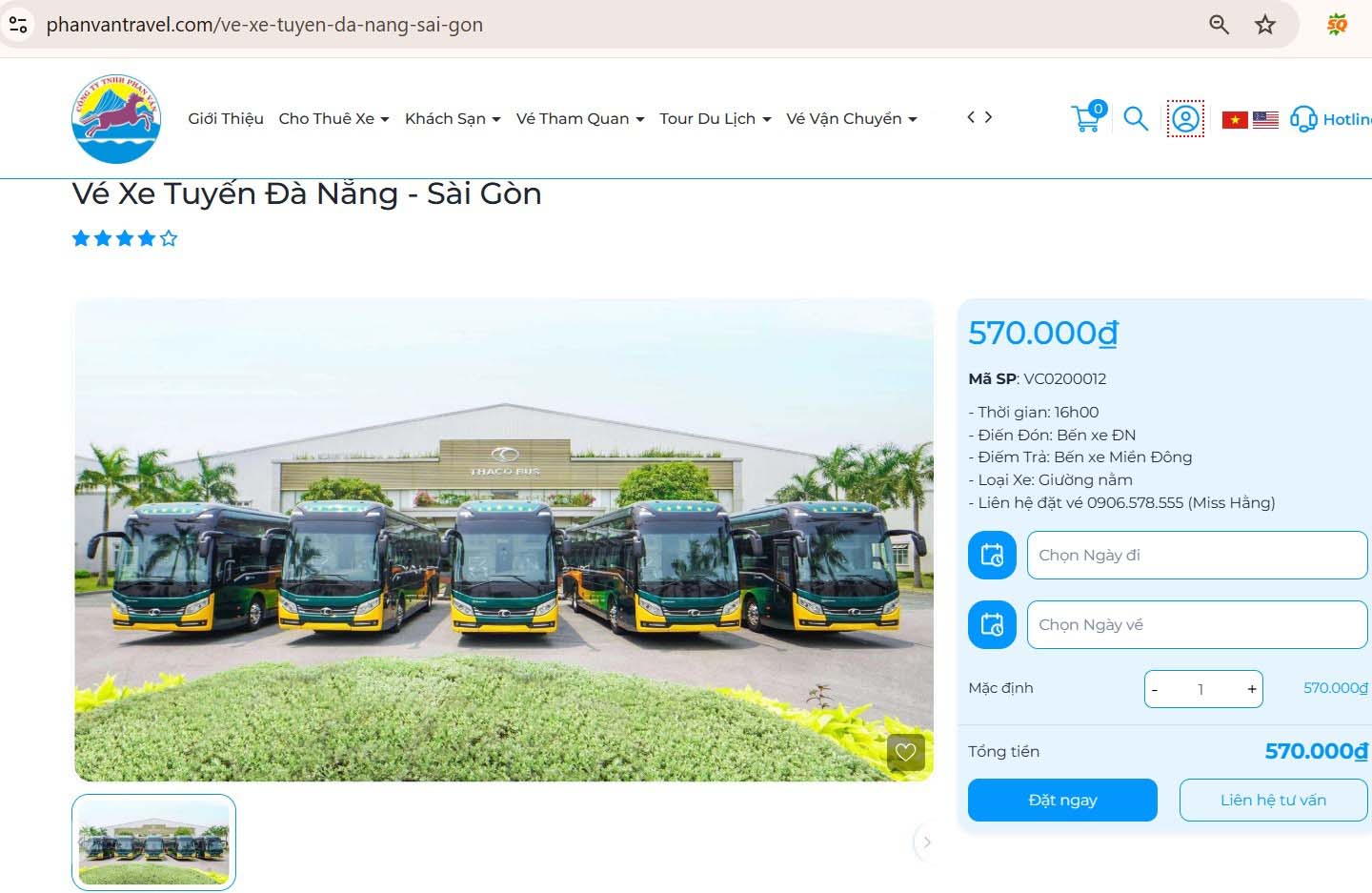 Đặt Vé Xe Tuyến Đà Nẵng – Sài Gòn tại Phan Văn