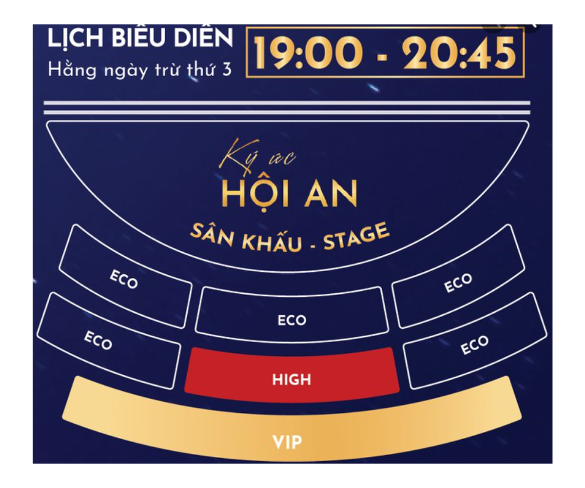 Vé KÝ ỨC HỘI AN/ Vé show hạng VIP