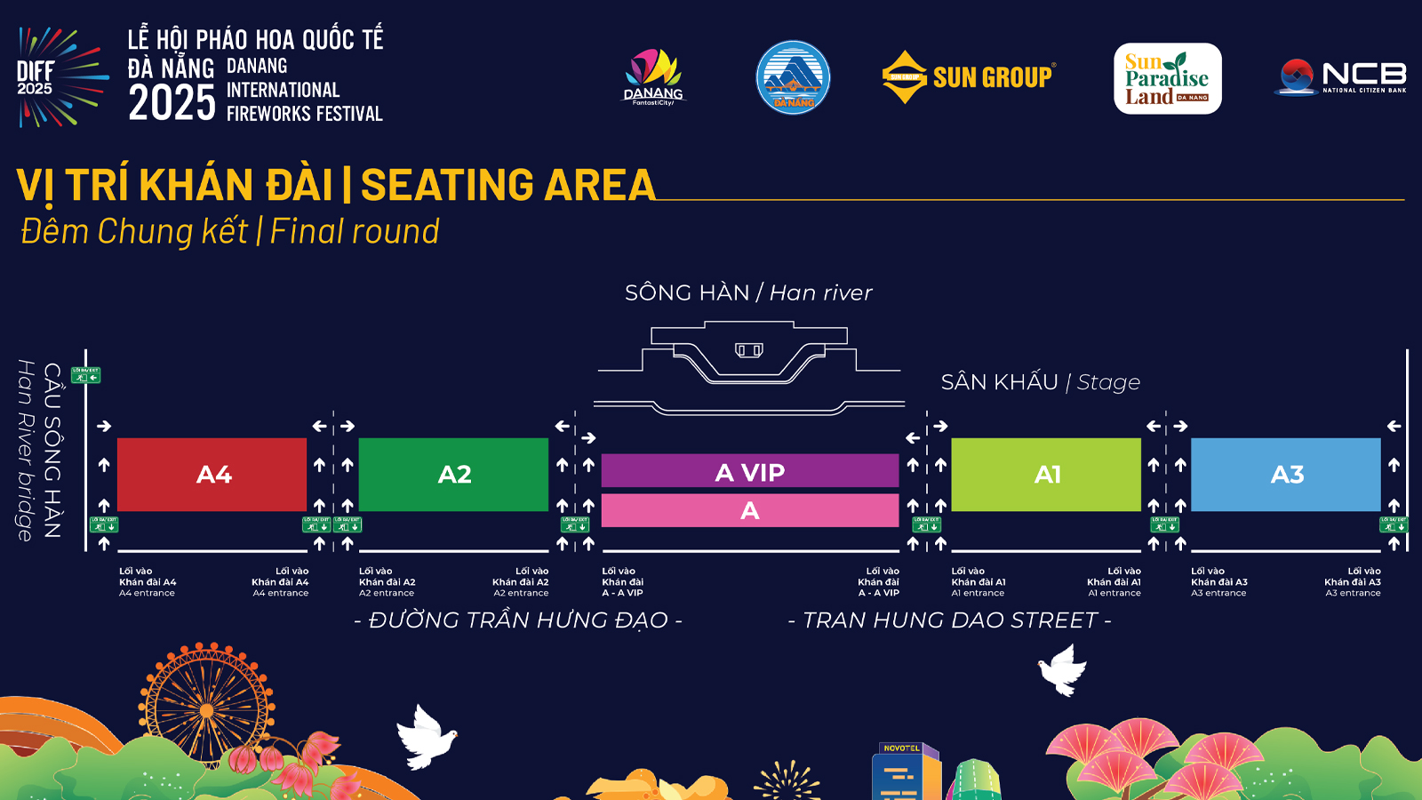 Vé Pháo Hoa Quốc Tế Hàn Quốc - Ý Khán Đài A VIP