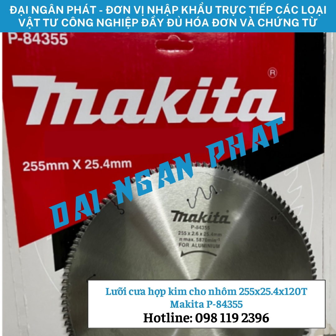 Lưỡi cưa hợp kim cho nhôm 255x25.4x120T Makita P-84355