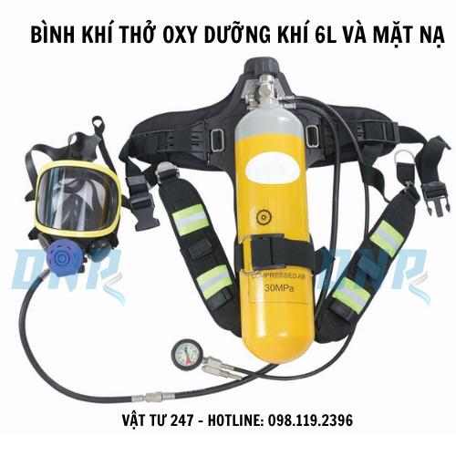 BÌNH KHÍ THỞ OXY DƯỠNG KHÍ 6L VÀ MẶT NẠ