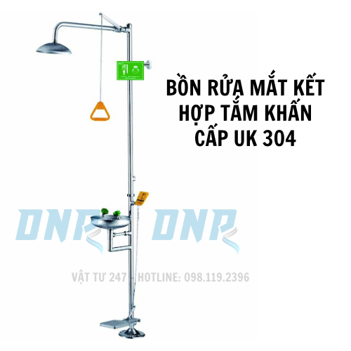 BỒN RỬA MẮT KẾT HỢP TẮM KHẨN CẤP UK 304