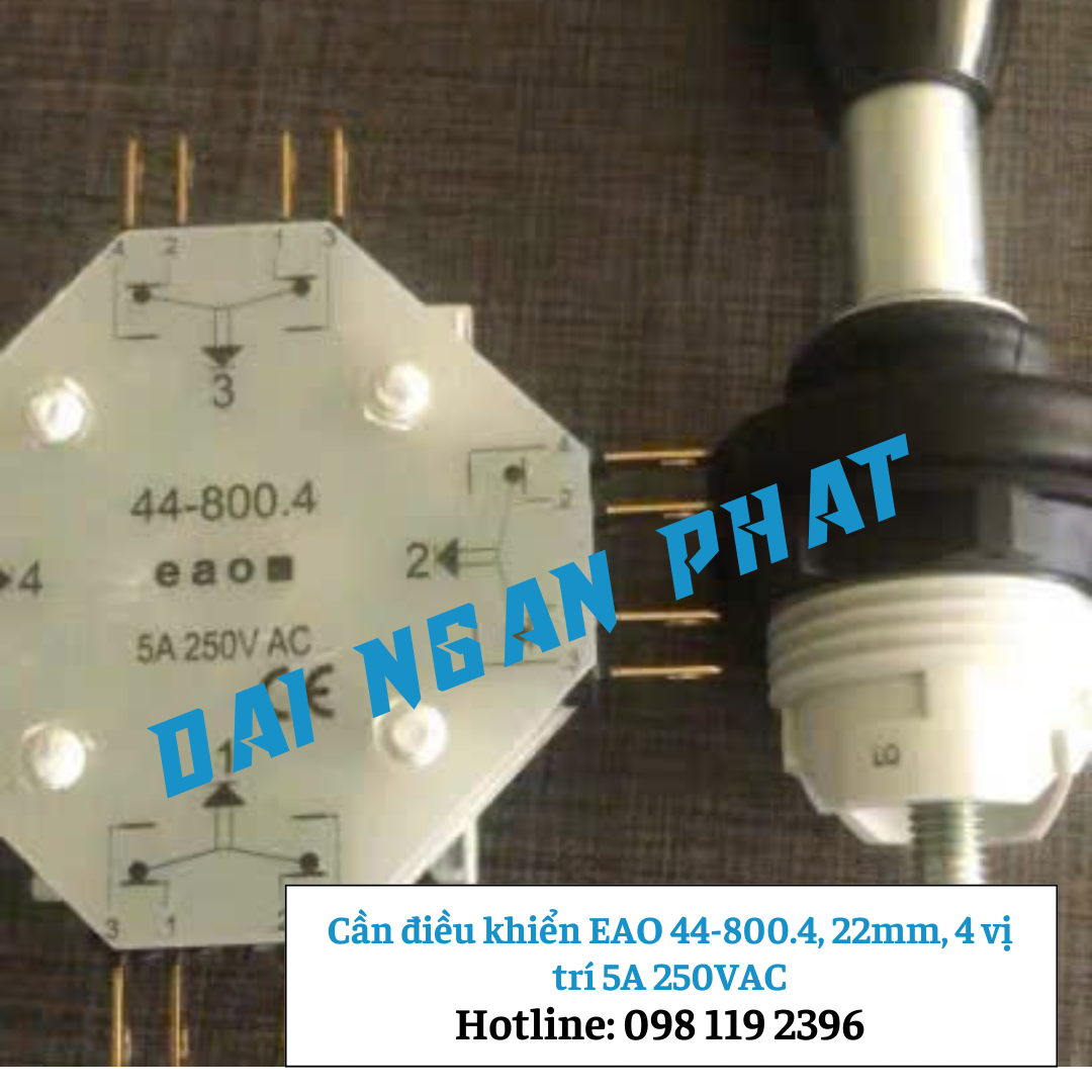 Cần điều khiển EAO 44-800.4, 22mm, 4 vị trí 5A 250VAC