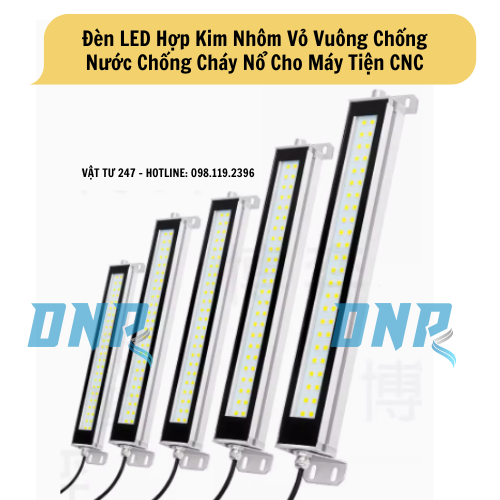 Đèn LED Hợp Kim Nhôm Vỏ Vuông Chống Nước Chống Cháy Nổ Cho Máy Tiện CNC
