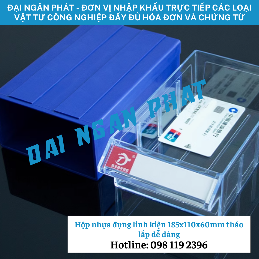 Hộp nhựa đựng linh kiện 185x110x60mm tháo lắp dễ dàng