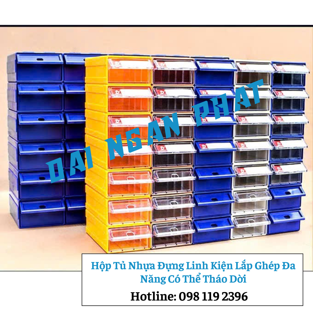 Hộp Tủ Nhựa Đựng Linh Kiện Lắp Ghép Đa Năng Có Thể Tháo Dời