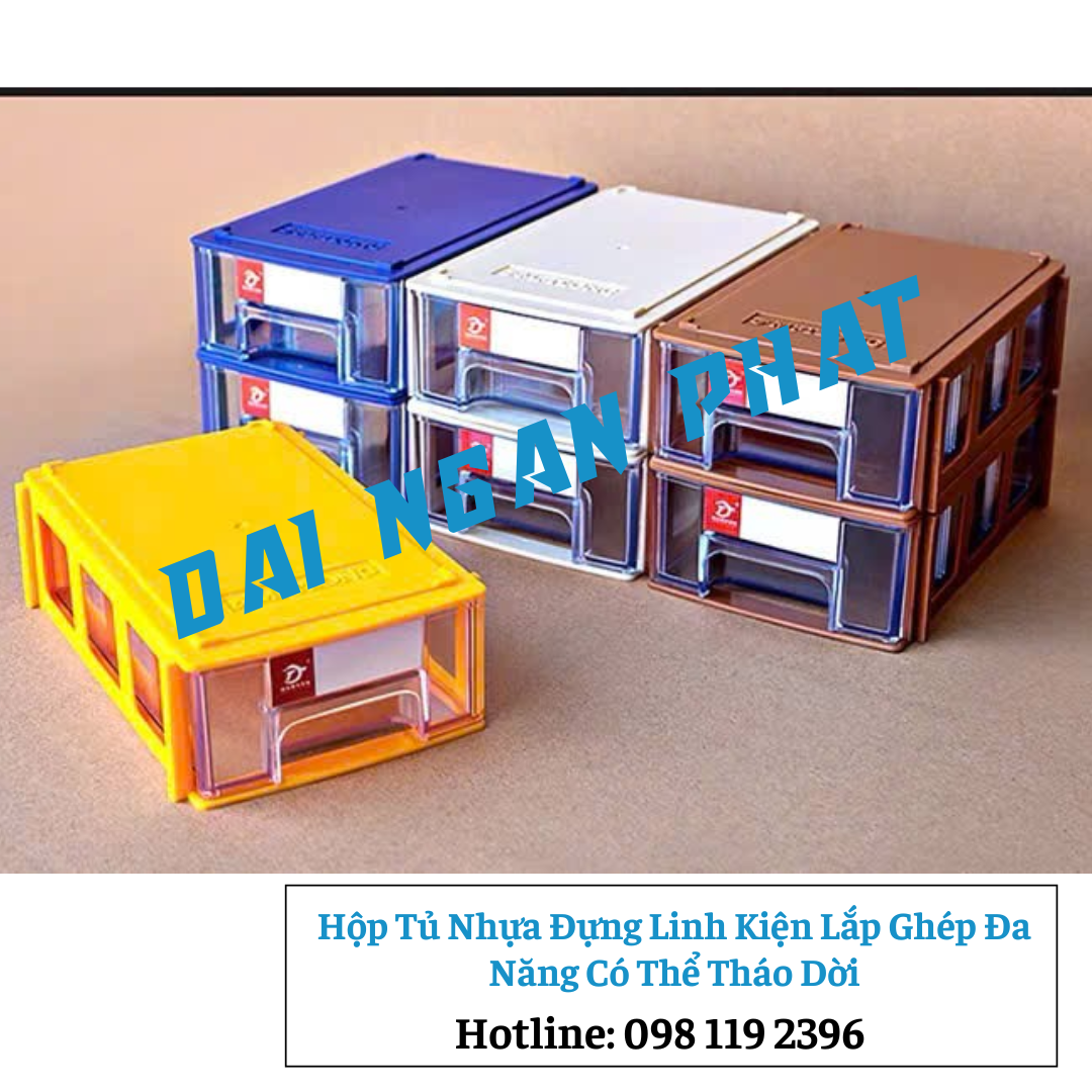 Hộp Tủ Nhựa Đựng Linh Kiện Lắp Ghép Đa Năng Có Thể Tháo Dời