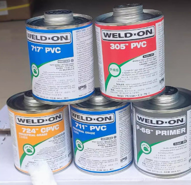 Keo dán ống PVC WELD-ON 711 717 817 5125 Chất kết dính CPVC 724 Chất kết dính 305 PVC Chất tẩy rửa P68