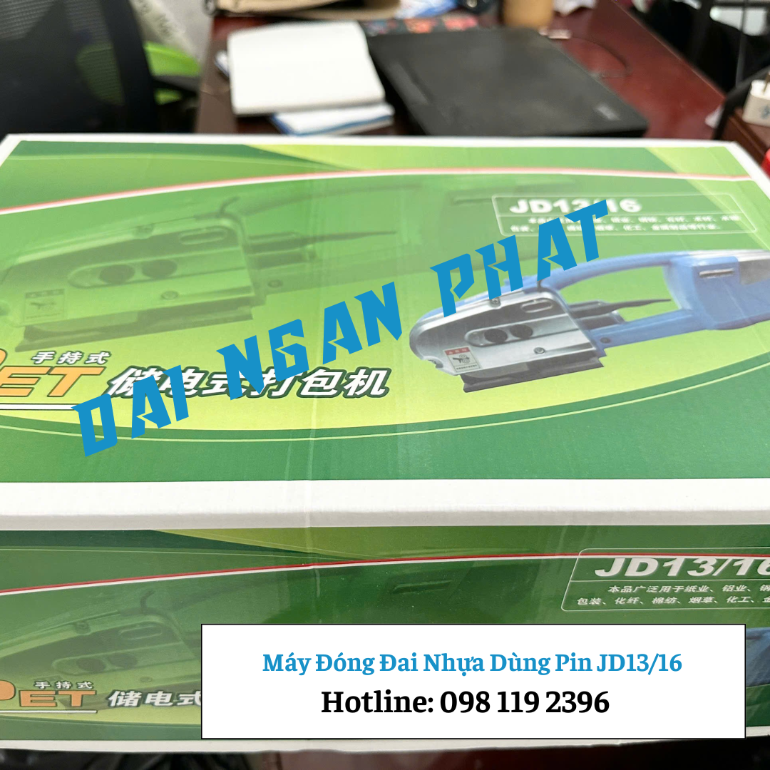 Máy Đóng Đai Nhựa Dùng Pin JD13/16