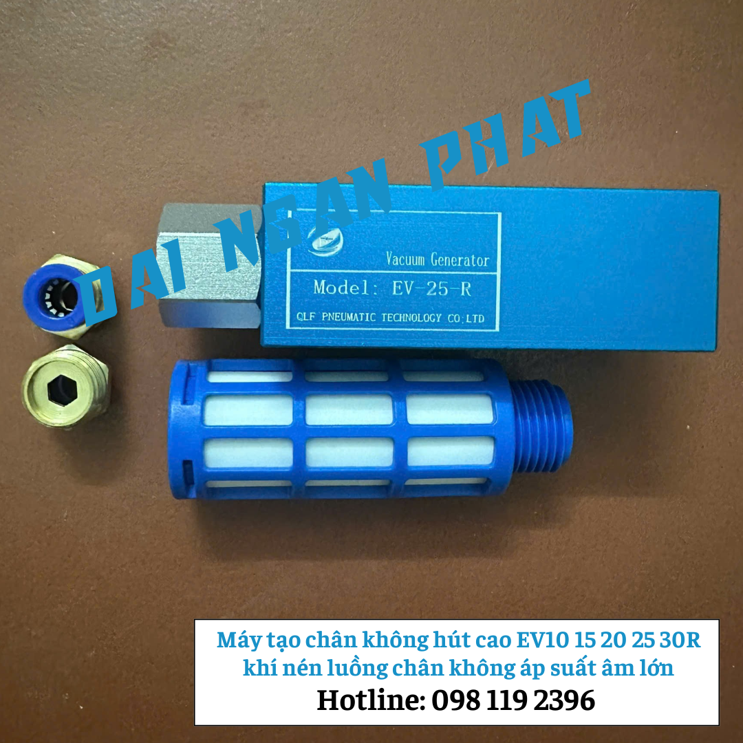Máy tạo chân không hút cao EV10 15 20 25 30R khí nén luồng chân không áp suất âm lớn