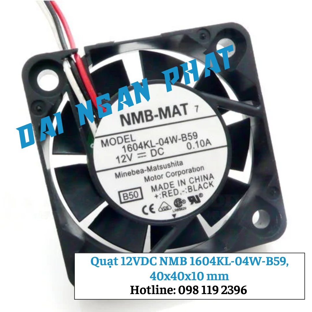 Quạt 12VDC NMB 1604KL-04W-B59, 40x40x10 mm
