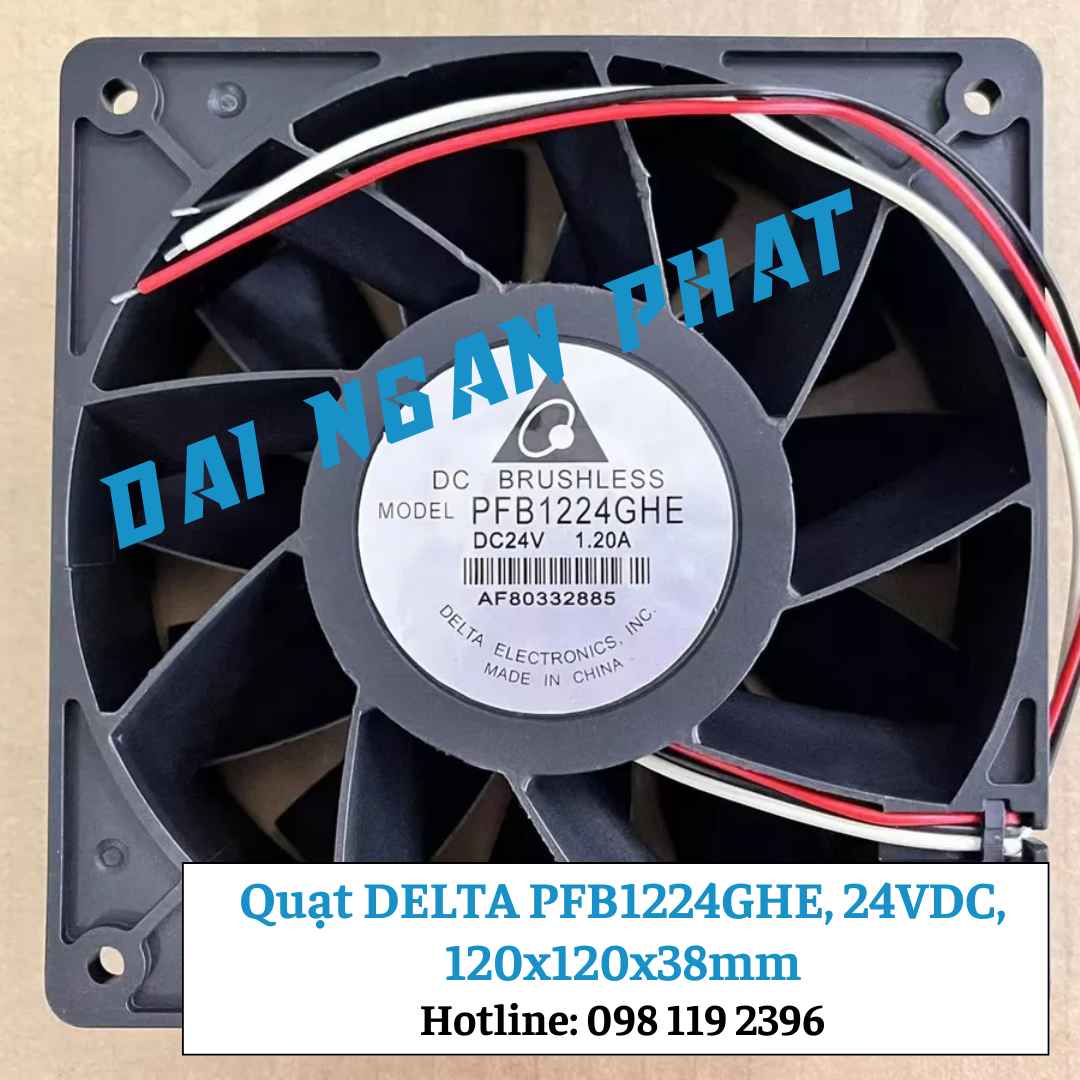 Có sẵn quạt hút tản nhiệt tủ điện 24VDC, 120x120x38mm