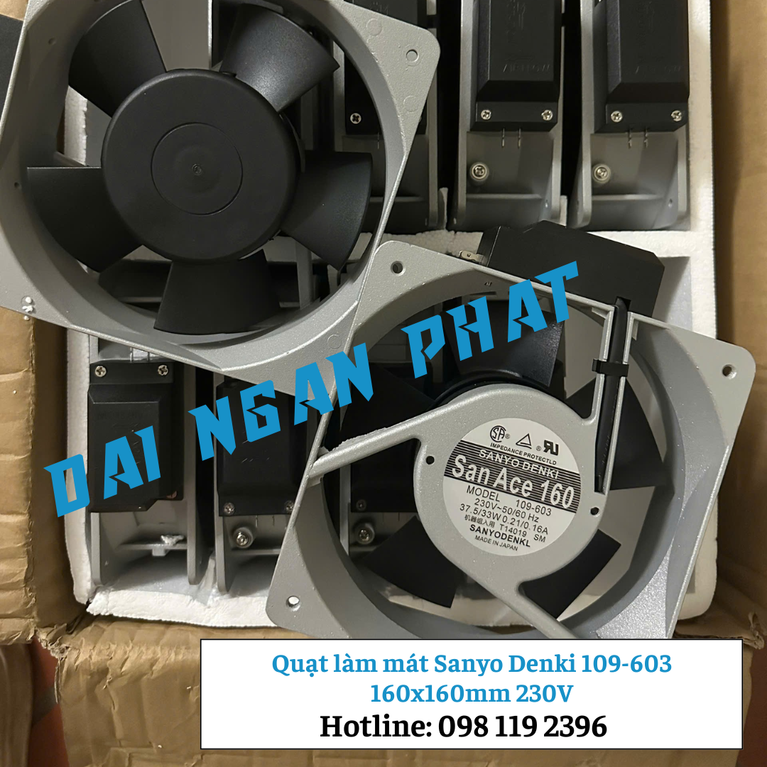 Quạt SANYO DENKI 109-603, 230VAC, 160x160x51mm San Ace 160