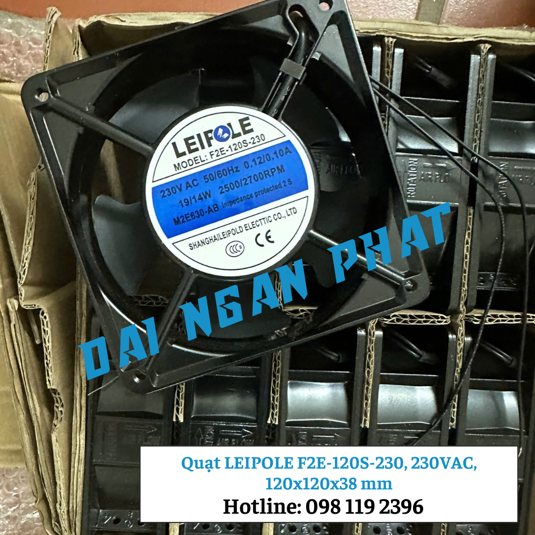 Quạt LEIPOLE F2E-120S-230, 230VAC, 120x120x38 mm