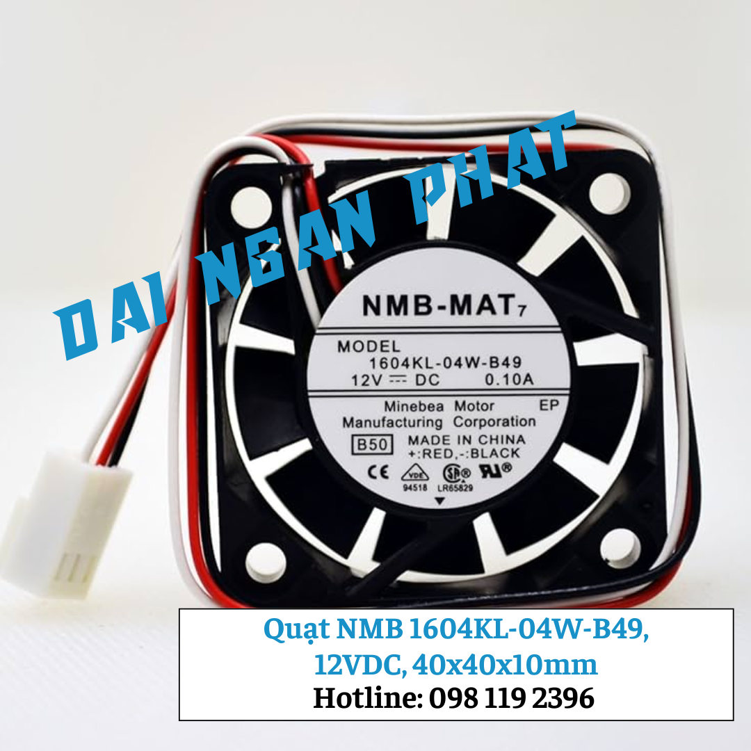 Quạt NMB 1604KL-04W-B49, 12VDC, 40x40x10mm