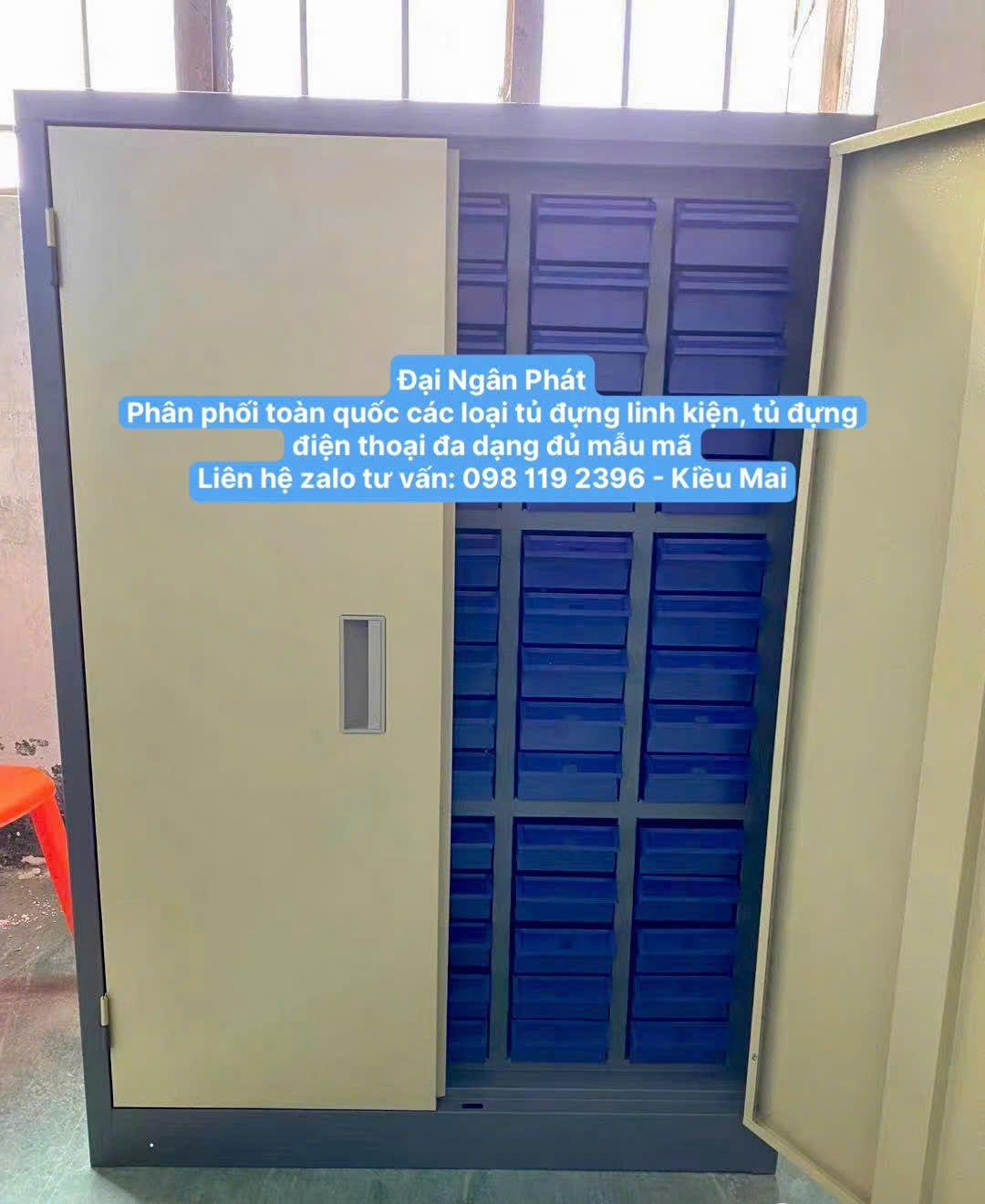 Tủ Đựng Linh Kiện 75 Ngăn C990xR695xS280mm Có Cánh
