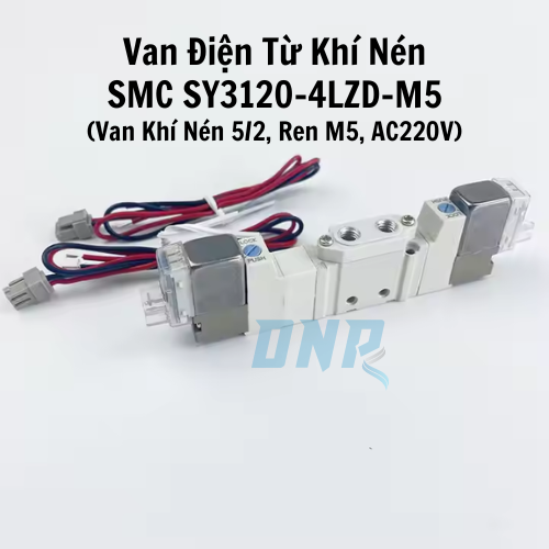 Van Điện Từ Khí Nén SMC SY3120-4LZD-M5 (Van Khí Nén 5/2, Ren M5, AC220V)