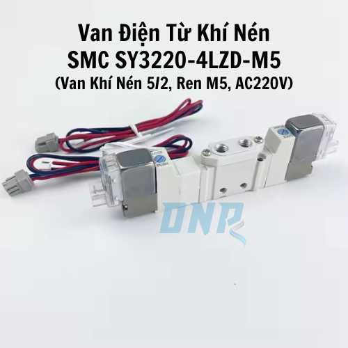 Van Điện Từ Khí Nén SMC SY3220-4LZD-M5 (Van Khí Nén 5/2, Ren M5, AC220V)